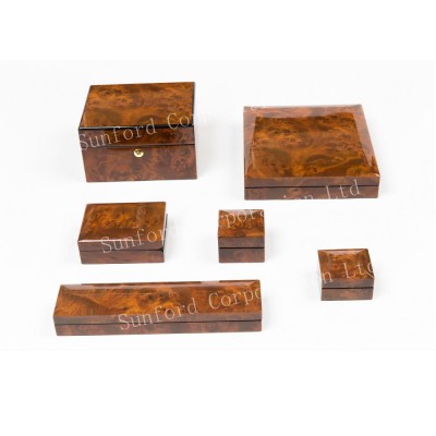 High gloss Wooden box set for ring earring pendant bracelet bangle necklace Jewelry display, wood display